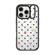 iPhone 16 Pro Impact Ring Stand Case MagSafe Compatible Fruit Polka Dot