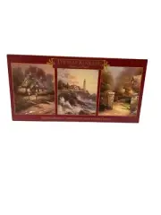 Thomas Kinkade Deluxe Puzzle Set, Three 500 Piece Jigsaw Puzzles 1998 Sealed Box