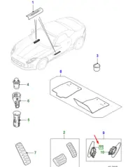 JAGUAR F-TYPE X152 Left Downchange Gearchange Switch C2P25361MMU NEW GENUINE