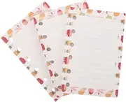 SHOWERORO 3 Pcs Size Lined Notepaper Refill for Notebook 6 Hole Paper for School Office Use