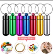 2 X Pill Container Metal Waterproof Storage Case Stash Jar