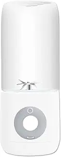Maizoon Portable Personal Mini Smoothie Blender USB Rechargeable Electric Juicer Cup Household Fruit Mixer with 3 Blades 1300mah for Office Kitchen Home Travel 500ml/16.9oz White