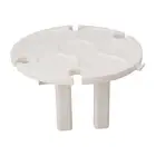 (White)Portable Picnic Table Wine Glass Holder Outdoor Folding Table WAS