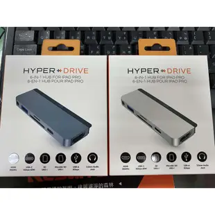 HyperDrive 6-in-1 USB-C Hub for iPad Pro2018/air 2020之後機型