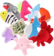 10 Pack of Cute Charming Mini Ocean Animal Finger Puppets for Toddlers Toys for Toddlers Stretchy Hand Puppets Set