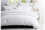 Ascot King Single White Waffle Quilt Cover Set