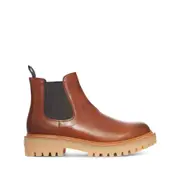 [Prada] Prada Elastic-panel Leather Chelsea Boots 10 US BROWN