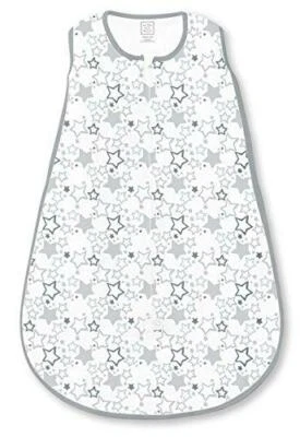 SwaddleDesigns Cotton Sleeping Sack, Wearable Blanket with 2-Way Zipper,
