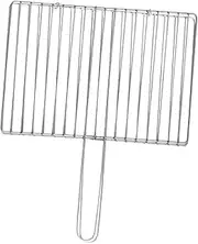 MERRYHAPY 1pc Stainless Steel Barbecue Rack Clamp Durable Mesh Grill Tool for Outdoor Cooking Camping Picnics Heat Resistant Handle for Barbecuing Fish Vegetables