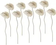 9pcs Rattan Diffuser Sticks for Aromatherapy Decorative Essential Oil Diffuser Flowers Control Aroma Concentration Enhance Home Fragrance for Desks Shelves