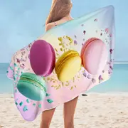 Multi Colored Macarons Microfiber Beach Towel