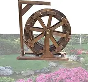 haohang Waterwheel Fountain, Freestanding Waterwheel Fountain, Retro Outdoor Indoor Balcony Viewing Waterfall Fountain Pool Circulation Suitable For Garden Terrace Pond Pool(90cm)