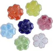 ABOOFAN 7pcs Chopstick Holder Blossom Kitchen Chopstick Storage Japan Organizers Chopsticks Rest Chopsticks Rack Holders Chopsticks Stand Holder Chopsticks Storage Rack Ceramics