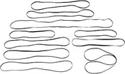 MUNEFE 10 Pieces Turntable Belt, Recorder Rubber Belts, High Elasticity Turntable Belt Set for Record Player CD DVD Player