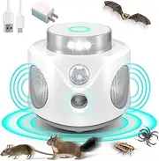 Mouse Repellent,Ultrasonic Rodent Repellent Upgraded Mice Repellent Indoor, Ultrasonic Pest Repeller Rodent Repellent, 360° Ultrasonic Rodent Repeller with 3 Sided PIR Sensor for Indoor