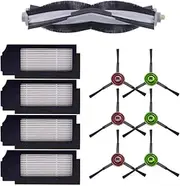 [neutop] Replacement Parts Compatible with Ecovacs Deebot X1 Plus, X1 Turbo, X1 Omni, T10 Plus, Robot Vacuum Accessories 1 Roller 4 Filter Sets 6 Side Brushes.