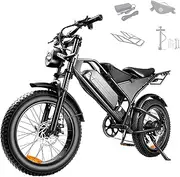 Adult Electric Bicycles,20x4" Tires, 48V 15Ah,7-Speed Transmission,3 Driving Modes,5 Electric Modes,28Mil Per Hour,Intelligent Lcd Display,Snow And Road Driving