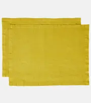 [Once Milano] Once Milano Set of 2 linen placemats One Size yellow