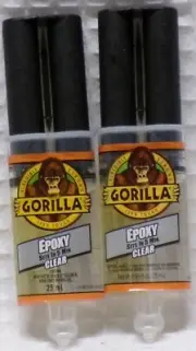 Lot of 2 Gorilla Glue Epoxy Clear 25mL Each 106200.........................2E10