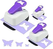Butterfly Punch Set, 3/8 Inch, 5/8 Inch, 1 Inch Butterfly Hole Punch Set for Scrapbooking, Butterfly Shaped Hole Punch for Paper Crafts, Weddings, Cardstock, Gift Wrapping, Greeting Cards