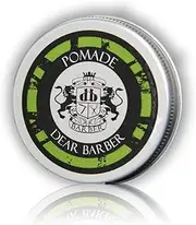 Dear Barber Men's Hair Styling Pomade, Travel Size Tin, Strong Hold Pomade, High Shine Finish, Easily Washable, Controls Curly Frizzy Hair, 20ml