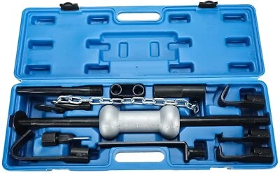 13Pc Auto Body Dent Frame Puller Repair Kit w/ 10lbs Slide Hammer