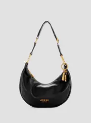 GUESS Women's Black Natalya Mini Hobo Shoulder Bag