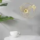 US Gold Flower Wall Decor Light Luxury Wall Sculptures AC