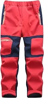 [Generic] Kids Baby Boys Girls Patchwork Ski Pants Suit Pocket Thicken Fashion Warm Trouser Pants Regular Ski Pants for Toddler