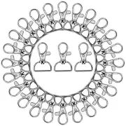 50PCS Swivel Clasps Lanyard Snap Hooks, Premium Key Chain Clip Hook Lobster C...