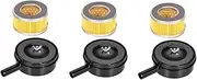 Generic 3sets Compressor Automotive Compressor Regulator Quiet down Compressor Conditioner Compressor Intake Muffler Compressor Drain Muffler Compressor Muffler Metal Iron Black 2pcs*3