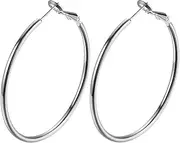[LAXTO] Earring Hoop,Nose Lip Rings,Stud Earrings,Ladies Earring, Geometric Earrings Women's Earrings Super Flash Silver Earrings Jewellery Gift (Color : B, Size : One Size)
