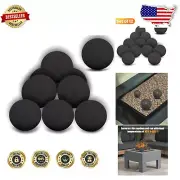 High-Temperature Resistant Ceramic Fire Balls - 4 Inch Round Set for Fireplaces