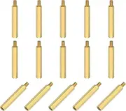 sourcing map 15Pcs Male to Female Thread Spacer Screws, M4 x 35mm + 6mm Brass Hex Standoff Screws PCB Motherboard for Drone Quadcopter, Computer and Circuit Board