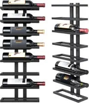 8 Tier Wall Mount Wine Rack, Wall Racks for Wine Bottles Display and Storage, Ha