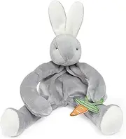 BUNNIES BY THE BAY 100107 Silly Buddy Grady Bunny Stuffed Plush Toy, Grey, 28 x 10 x 6cm