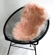 Accessorize Mongolian Plush Blush Wool Rug