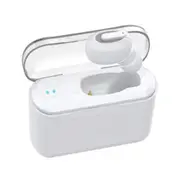 Wireless Bluetooth Stereo Earphone In-Ear Invisible Headsets 1200 Mah Charging Bin + White Headphones