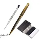Parker Ink Pen Sonnet Ballpoint Pen Gray Grid Gold Clip 0.7mm Blue Gift Boxes