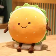 Catzon Hamburg Plush Pillow Funny Stuffed Toys for Boys Girls Room Deco-Smile Burger