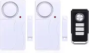 Meichoon Wireless Door Alarm Window Open Pool Doorbell Ring Chime Burglar Alert DIY Home Security Magnetic Sensor Kids Safety Sliding with 2 Alarm 1 Remote Control