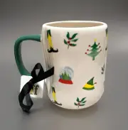 NEW Rae Dunn ELF Movie BUDDY THE ELF Multi Images White Stoneware Mug