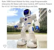 Ruko Carle 1088 Smart Robot for Kids, Large Programmable RC Robots, Blue- SEALED
