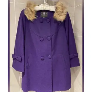 伊蕾 英倫風羊毛大衣 古著 二手衣 外套 輕奢 冬裝 保暖 氣質 全新  40%羊毛