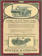 1912 Reeves Steam Engine & Thresher Columbus IN NEW METAL SIGN: 9x12" Ships Free