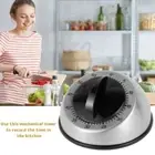 Stainless Steel Analogue Clock Black Time Reminder Countdown Timer Office