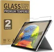 ZenRich (2 Pack) Tempered Glass Screen Protector for Surface Pro 7 Plus/Surface Pro 7/Surface Pro 6/ Surface Pro 5/Surface Pro 4, zenrich Glass Screen Film with 9H Hardness/Case Friendly/for S Pen
