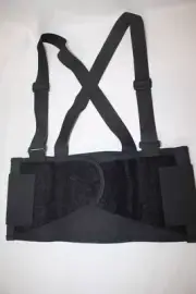 New LUMBAR Support/Lower Back Support Brace Belt, Black, Adult Size XS-B91