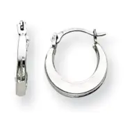 14K White Gold 1.7mm Small Hinged Hoop Earrings Madi K Children's Jewelry