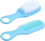 BESTonZON 1 Set Brush and Comb Newborn Infant Massage Hair Brush Comb Kit Quality Material Static-Free Smooth Promotes Blood Circulation Safe for Baby's Hair